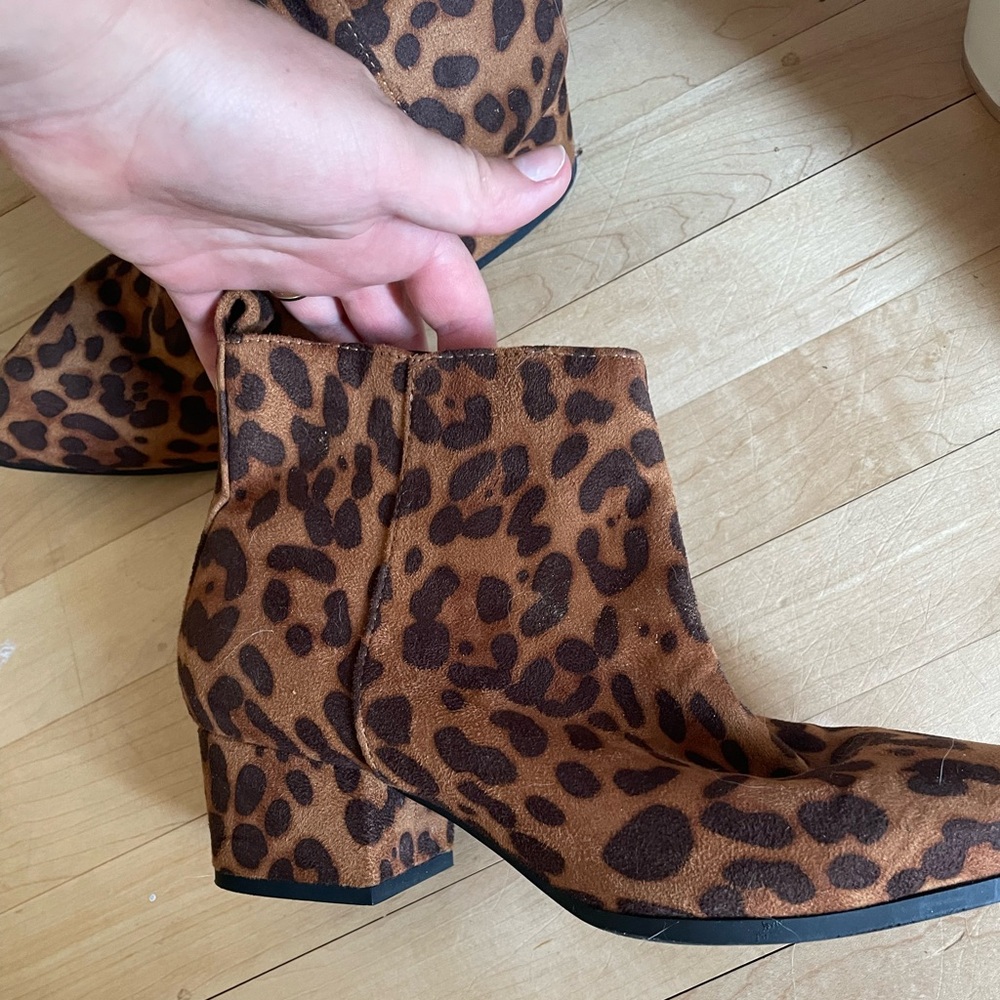 Leopard Print Ankle Boots